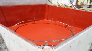 Secondary Containment Tank coated with a chemical resistance coating